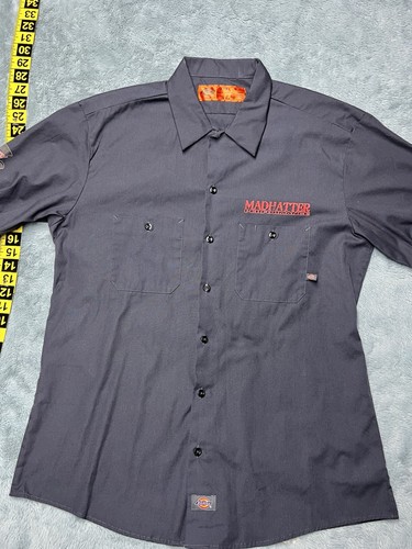 Dickies Camicia Uomo L Stampa Grafica Cappellaio Matto Performance Streetwear Hip Hop - Foto 1 di 11