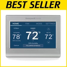 Gray Alexa Ready Thermostat, Energy Efficient, Touch Screen