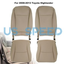 Front Full Set Seat Covers Fits For 2008-2013 Toyota Highlander Tan Leather Front Full Set Seat Covers Fits For 2008-2013 Toyota Highlander Tan Leather