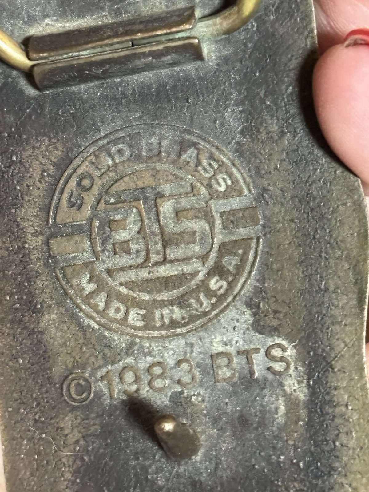 Solid Brass BTS 1983 Deer Running Through Forest … - image 1