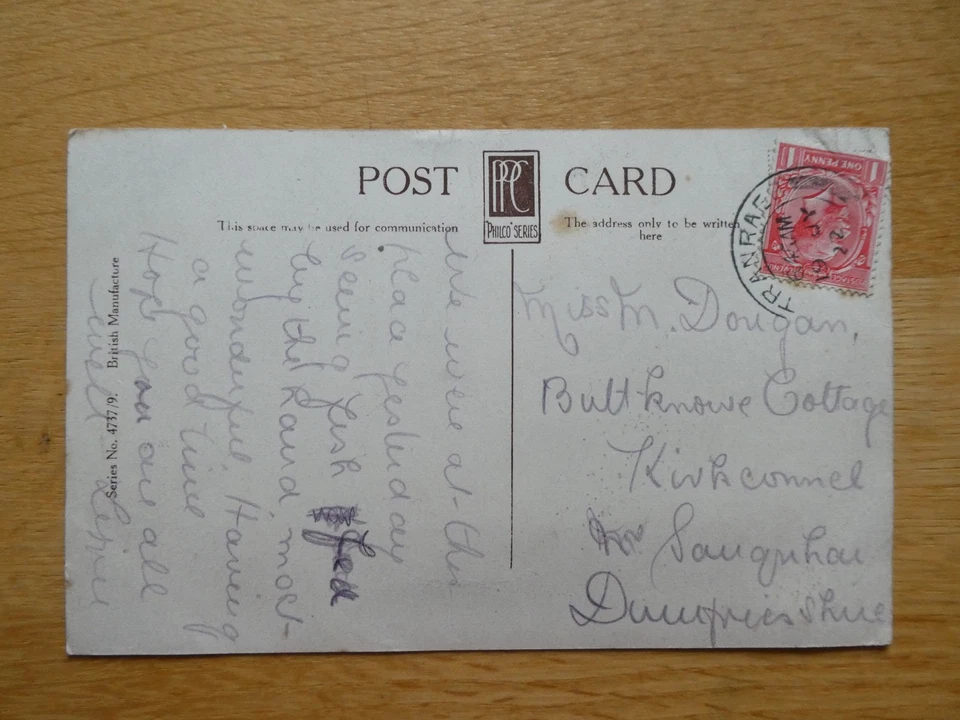 1922 Posted Postcard of Logan Fish Pond, Stranraer, Dumfries, Scotland - Image 2 of 2