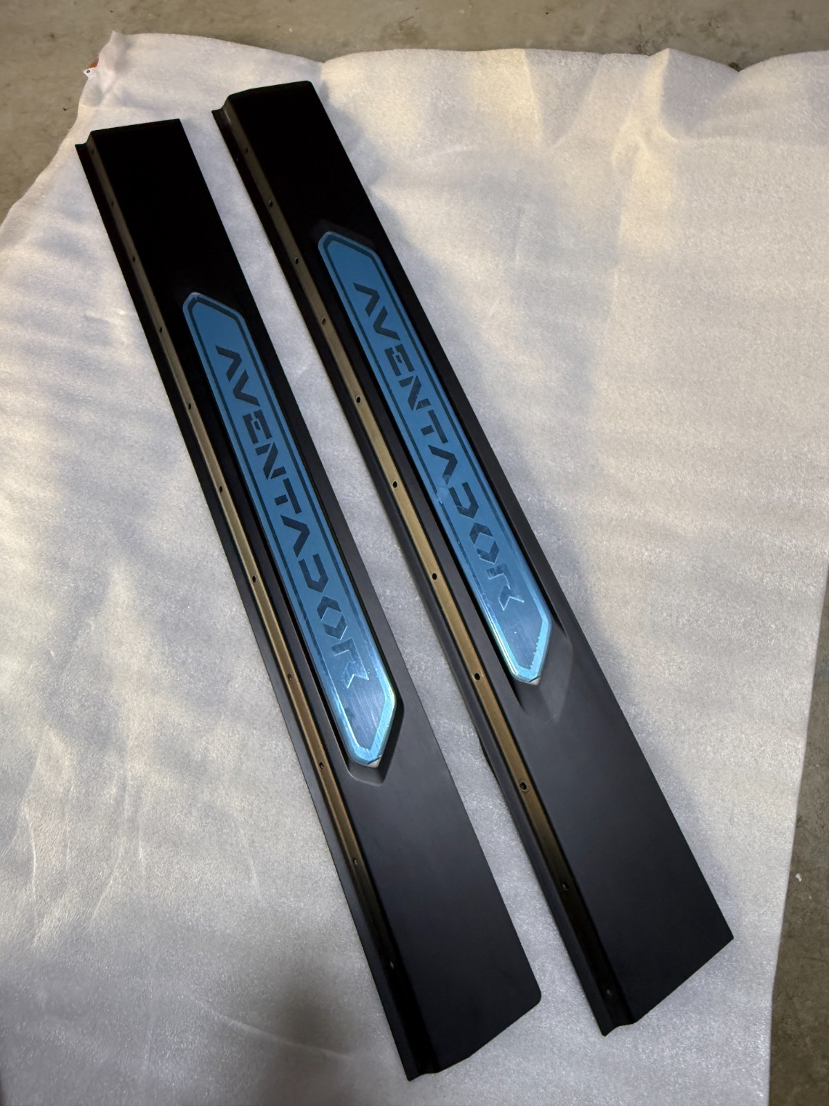 Lamborghini Aventador Factory Door Sills Scuff Left and Right 2015 OEM 470853492
