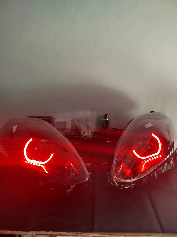 Fanali Custom Angel Eyes RGB Punto Evo - dlightautomotive  - Immagine 3 di 4