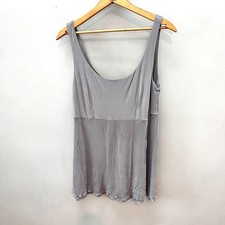 Eileen Fisher 100 Silk Gray Swing Tank Top- Size M