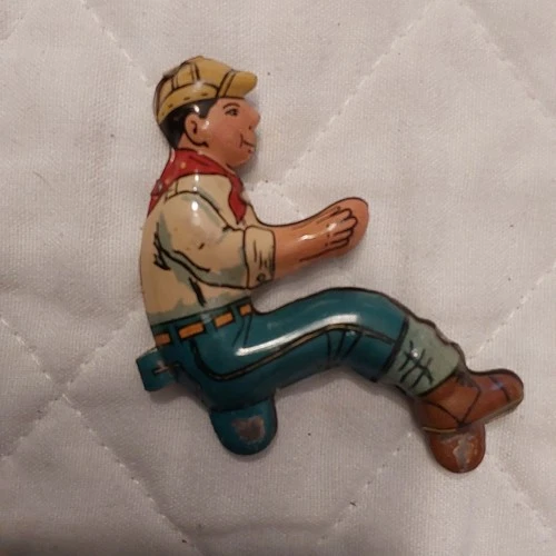 30s VINTAGE MARX REVERSE CLIMBING TRACTOR TIN LITHO DRIVER