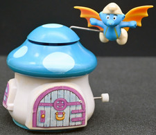 Vintage 1982 Galoob Smurf Fun House Flying Smurf Wind-Up Toy, Display or Repair