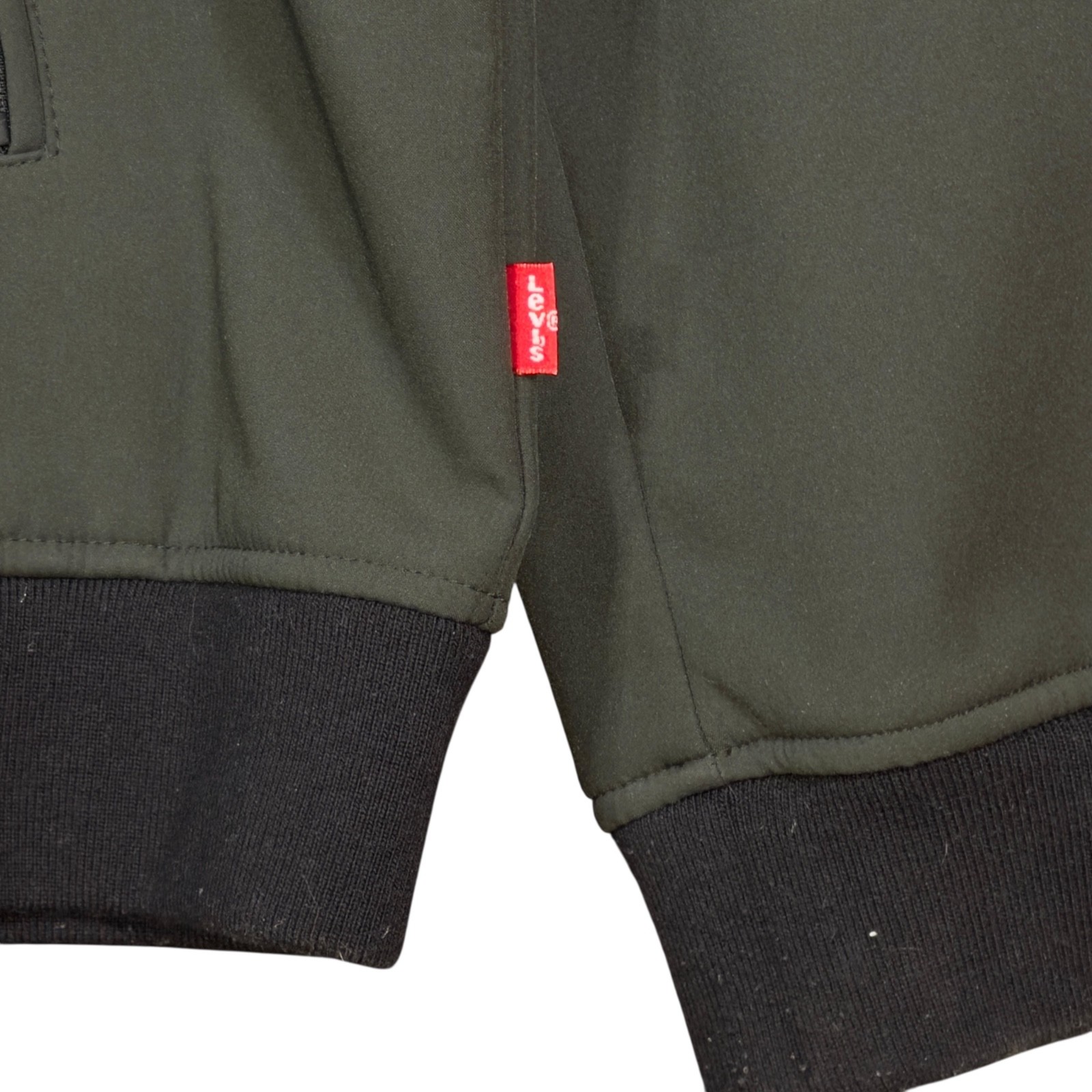 Levi's Softshell Lined Hooded Bomber Jacket Olive… - image 2