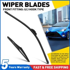 Front & Rear Flat AERO WINDSCREEN Wiper Blades For Toyota Yaris 2011-ON 28"+12"