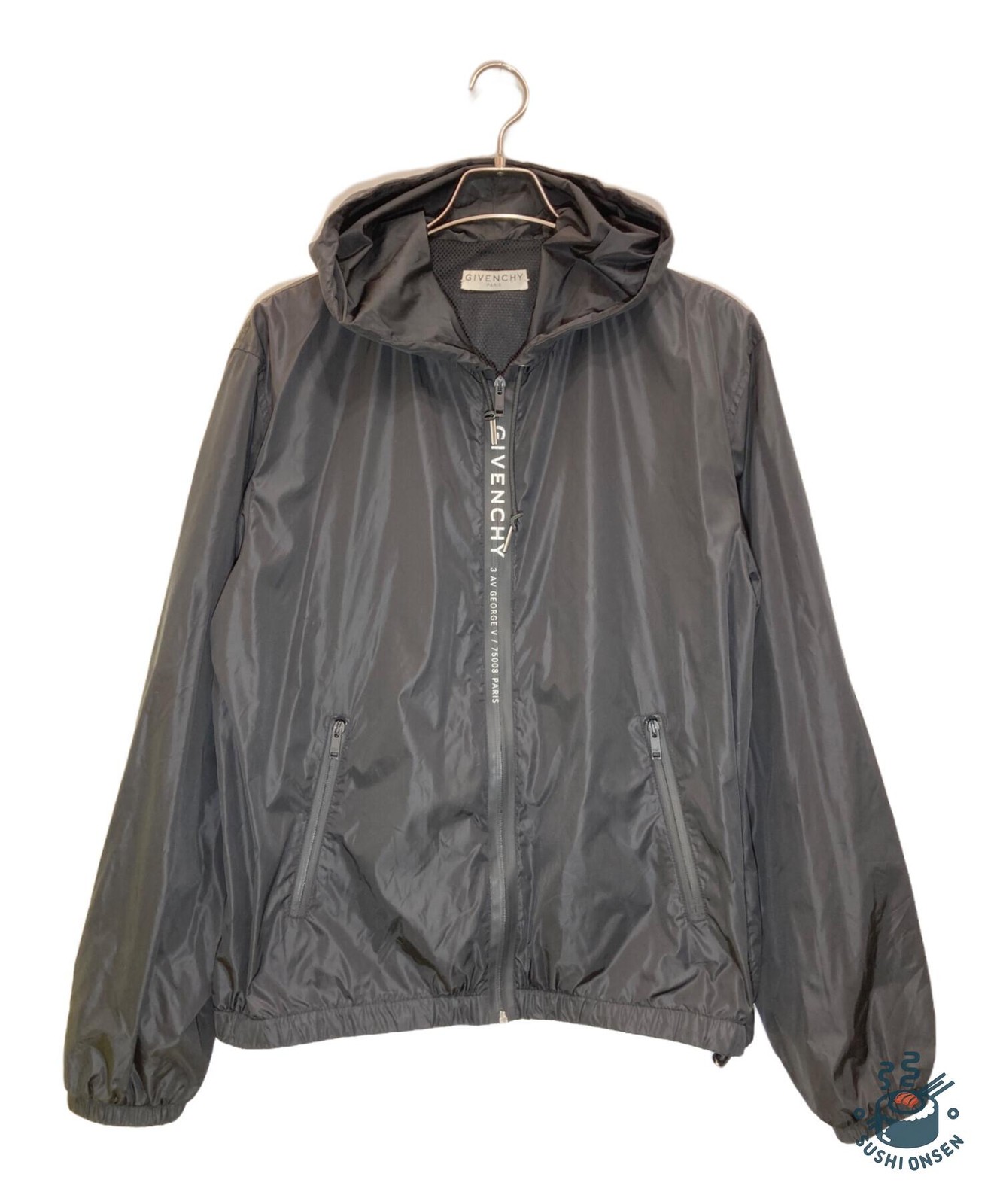 GIVENCHY Split Logo Windbreaker Size: 52 Black Me… - image 1