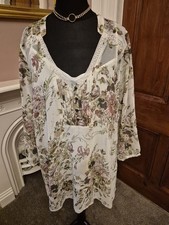 M&S Indigo Women's Blouse Tunic Top Size 16