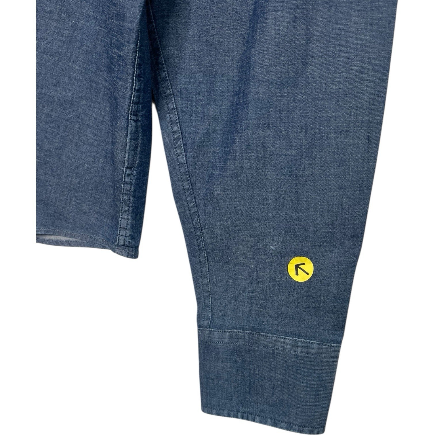 Untuckit Shirt Mens Large Blue Slim Fit Chambray Button Up Casual Modern Classic