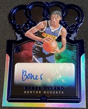 RC AUTO /75 BONES HYLAND SSP BLUE ROOKIE 2021-22 Panini Crown Royale