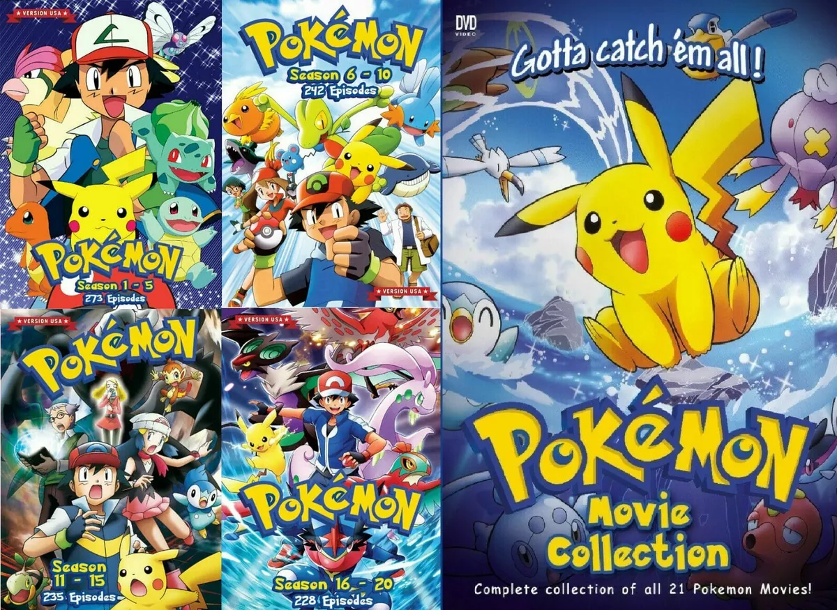 Pokemon (Season 1-20) - Complete Anime Tv Series Dvd Box Set (1-978 Eps)  Eng Dub