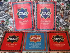 1982 Atari Video Game System Log Book and Catalog Lot of 5