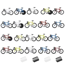 C8702 HO Scale 1:87 Bicycles 20pcs Bikes 4pcs Parking Racks Model Trains Layout