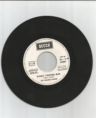 ROLLING STONES 7'' Italian jb-PRO ''Street fighting man/No expectations'' DECCA M