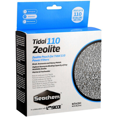Seachem Tidal 110 Zeolite Pre-Bagged Filter Media Removes Ammonia & Heavy Metals