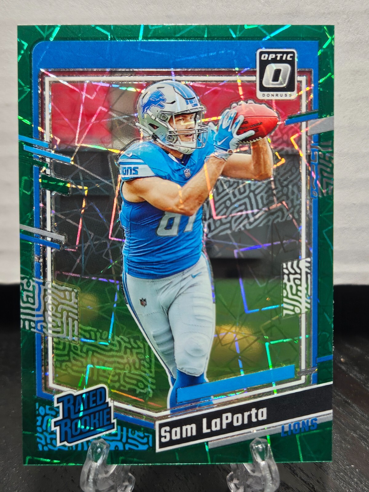 SAM LAPORTA 2023 PANINI DONRUSS OPTIC #237 RATED ROOKIE GREEN LAZER RC