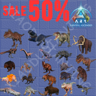 ARK: Survival Ascended PVE | Land Creatures|Rex|Carcharodontosaurus|Therizinosau