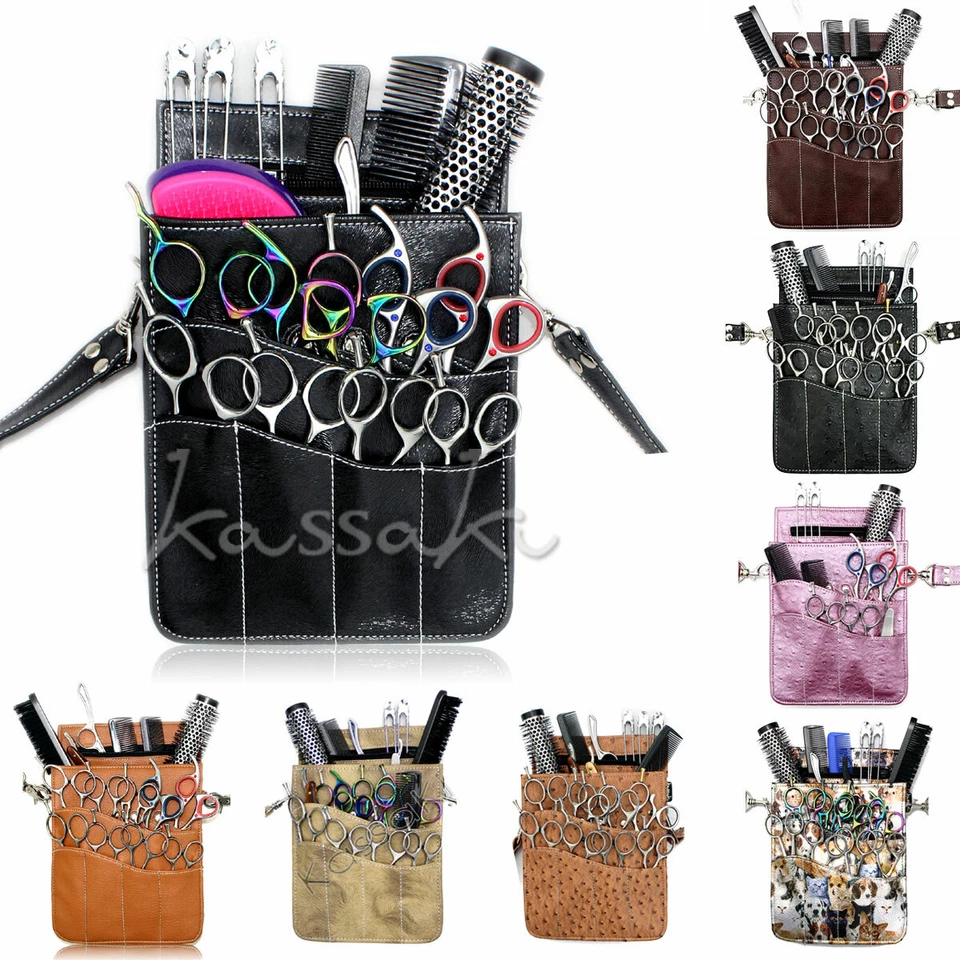KASSAKI Professional Hairdressing Scissor Pouch Holster bag hairdresser stylis tool belt