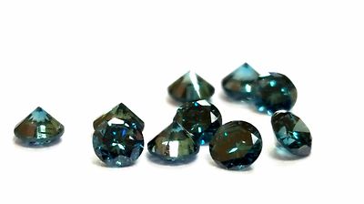 10 Round Brilliant Excellent Cut Loose Diamonds 1.46CTW Fancy Vivid Blue Color 