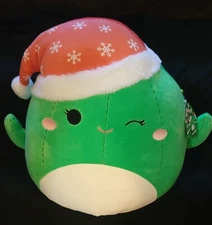 Jazwares - Squishmallows 16" Plush - Holiday - Cactus w/Santa Hat - Maritza New