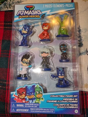 PJ Masks Power Heroes 7 Piece Figure Set Hasbo Just Play New in Package