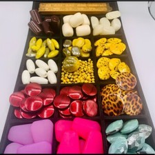 Huge chunky plastic beads arts crafts jewelry 1 lb