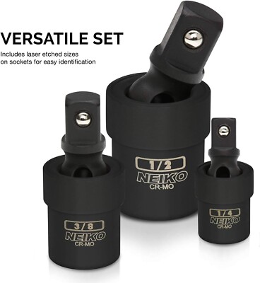 NEIKO 02486A Impact Universal Joint-Socket Swivel Set,Socket Extension Set Cr-Mo