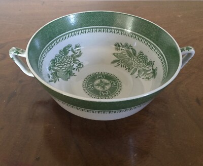 Spode Green Fitzhugh Porcelain Bouillon Cup Soup Bowl Chinese Export Style