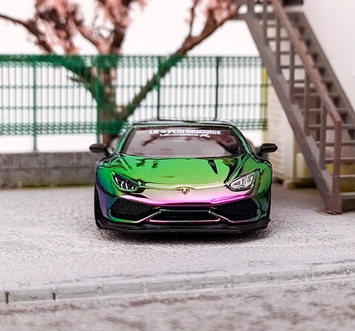 King 1:64 Purple LP610 Huracan LBWK Racing Sports Model Diecast Metal Car - Picture 5 of 20