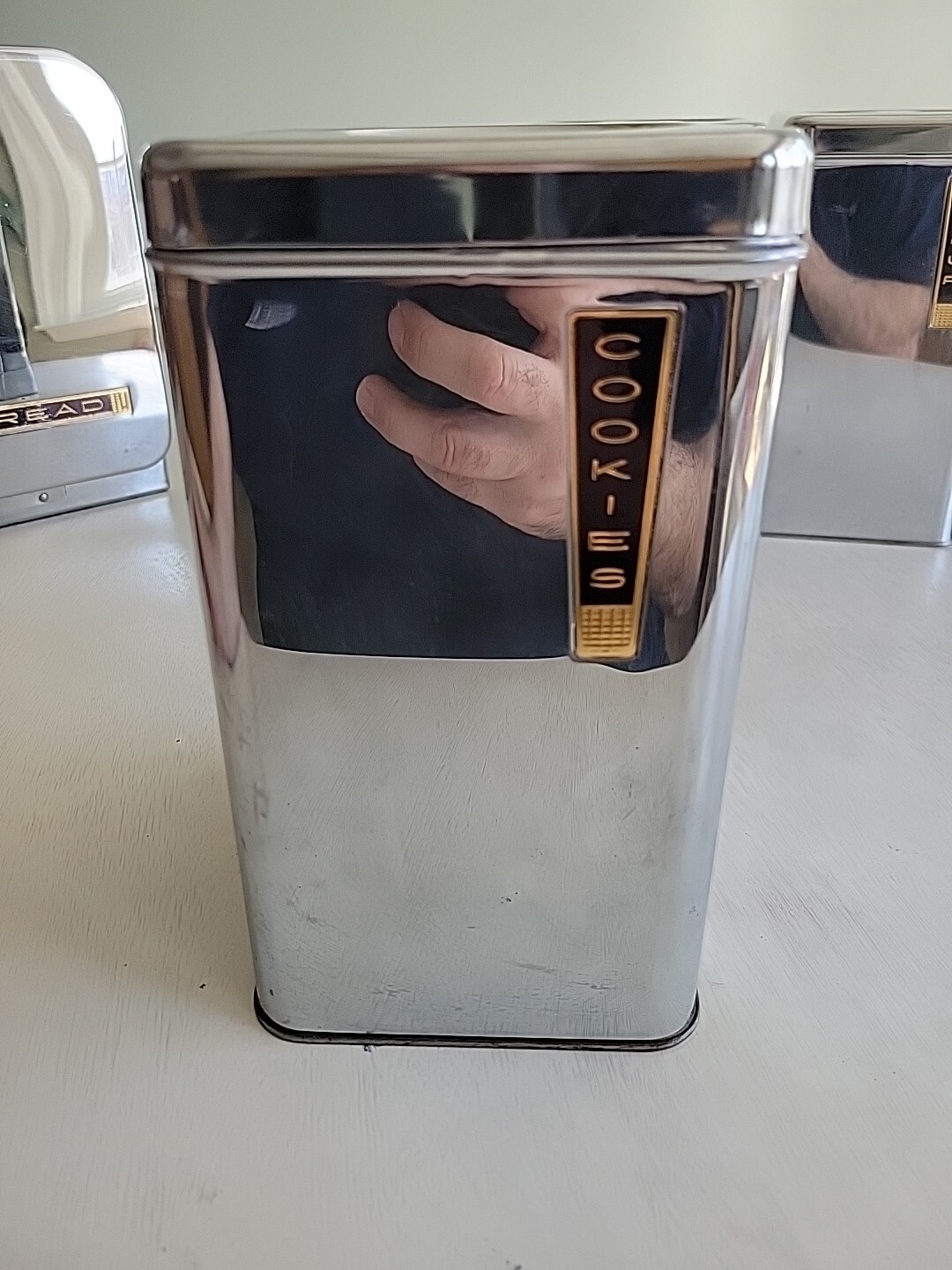 Vintage MCM Lincoln Beautyware Bread Box and Canister 6 Piece Set