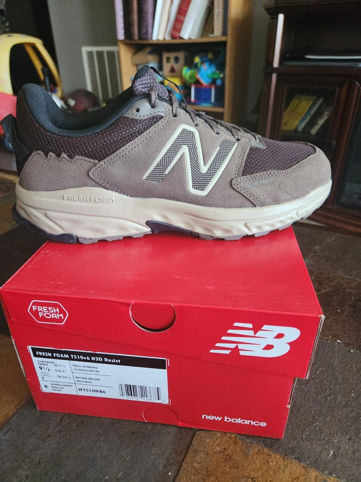 New Balance Fresh Foam T510vs Resist Trail Running Shoe Brown NIB Womans 9.5...