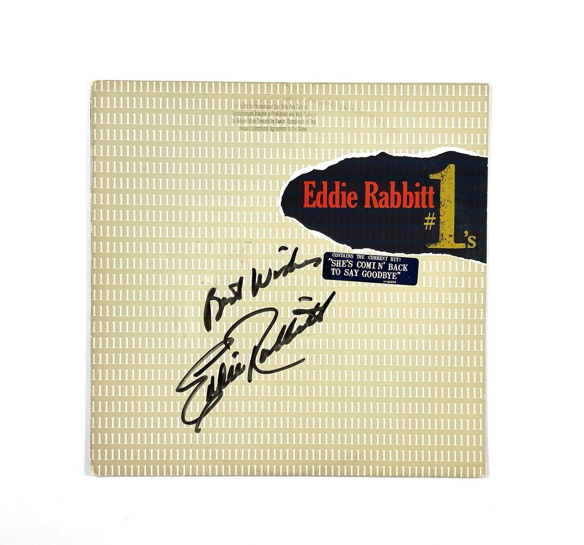 Eddie Rabbitt Autographed #1's Vinyl Record Album Country Music