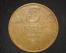 NORWAY 1932 5 ORE KM368 VERY FINE ~T29