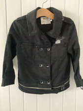 Quicksilver, After Hours Black Denim Jacket, Art Work, Size S, Vintage