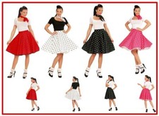 50er Jahre Rock mit Halstuch Polkarock Tellerrock Rock n Roll Petticoatrock