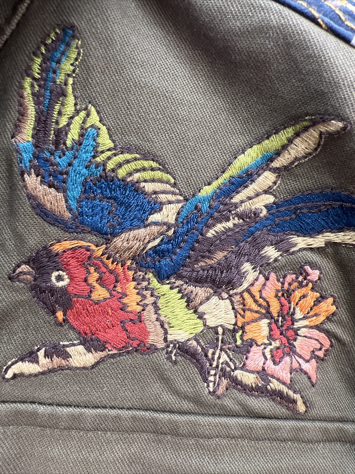 JOHNNY WAS WORKSHOP Embroidered Patchwork MILITAR… - image 8