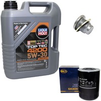 MotoröL Set 5W-30 5 Liter + ÖLfilter SK 809 + Schraube FüR Opel Arena Movano 2.8