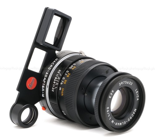 Leica 90mm f/4 Macro-Elmar-M Black Lens #11633 USED-MINT w/ Macro Adapter #14409 - Picture 2 of 19