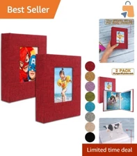 Personalizable 4x6 Photo Album Bundle - Linen Cover, Ideal Gift for Families