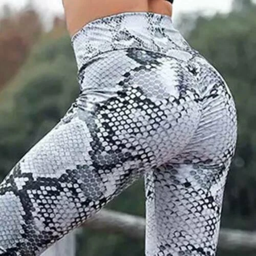 Animal Print Black Leggings for Women