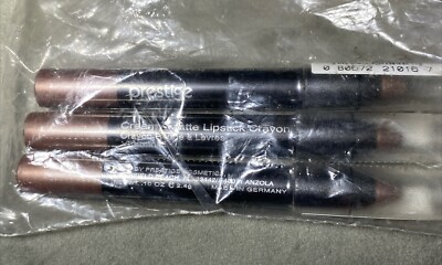 3 Prestige Creamy Matte Lasting Lipstick Crayon With Vitamin E LP-16 VANITY NEW