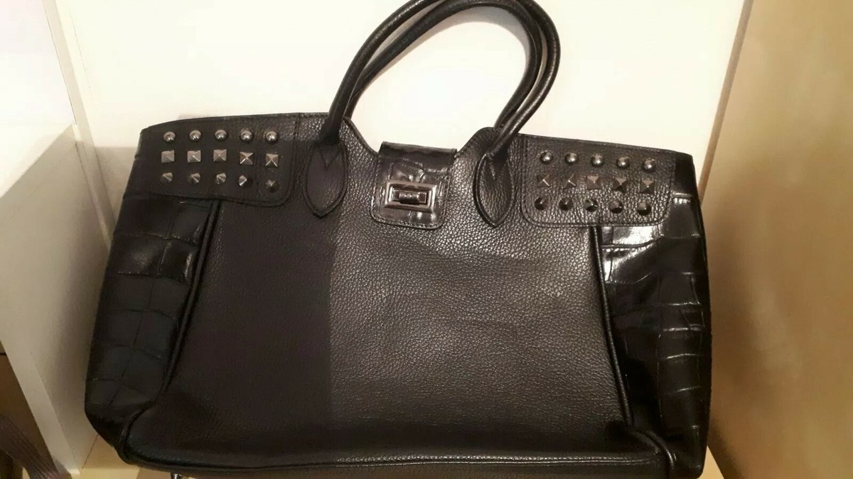 THOM by Thomas Rath Henkel-Tasche Echt Leder Nietendetails 2-Wege