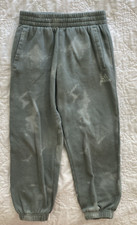 Youth adidas Fleece Lined Jogger Pant, Small 8 , Green/Gray - Cotton Blend