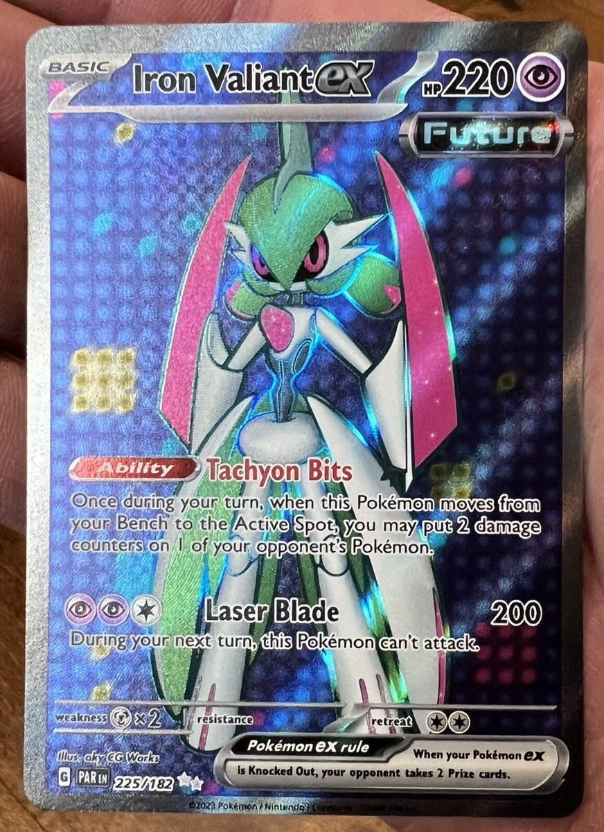 Iron Valiant EX 225/182 FULL ART HOLO - Paradox Rift - Pokemon TCG