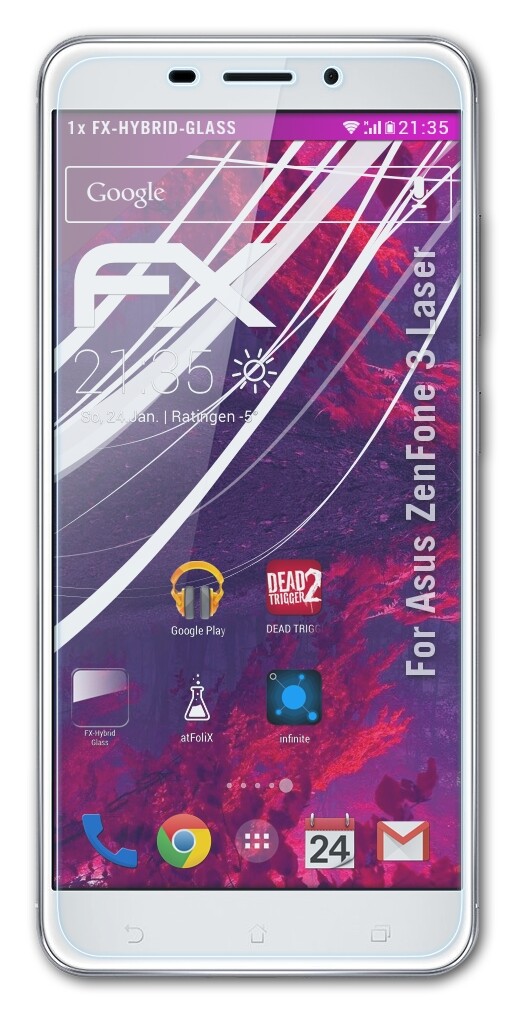 Film Protecteur En Verre Hybride 9H AtFoliX Pour Asus ZenFone 3 Ultra - Ultra-résistant Et Antichoc