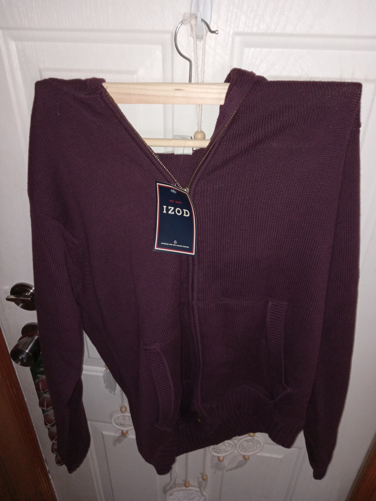 Izod hoodie full zipper eBay