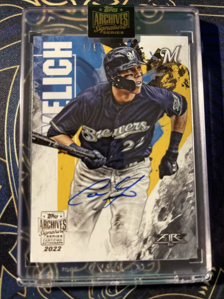 2022 Topps Archives Christian Yelich Auto 1/1 Brewers