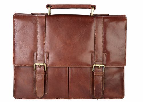 tan leather work bag